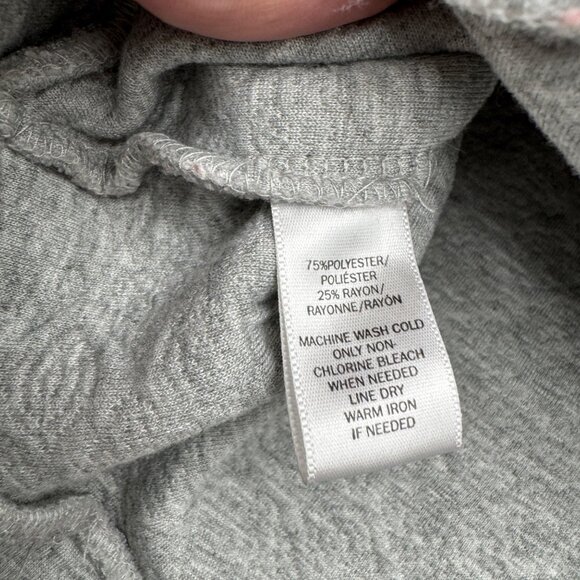 Loft Women's Crew Neck SS Cozy Comfy Sweatshirt Top One Side Zip, Size L - Picture 4 of 7